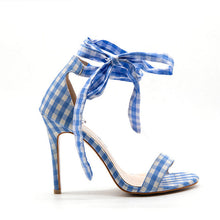 Load image into Gallery viewer, Scottish Plaid High Sandals Women