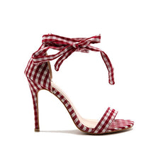 Load image into Gallery viewer, Scottish Plaid High Sandals Women
