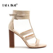 Load image into Gallery viewer, Gladiator Heels High Sandals Women