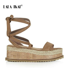 Load image into Gallery viewer, Women Ankle Strap Wedge Sandals Summer