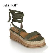 Load image into Gallery viewer, Women Ankle Strap Wedge Sandals Summer